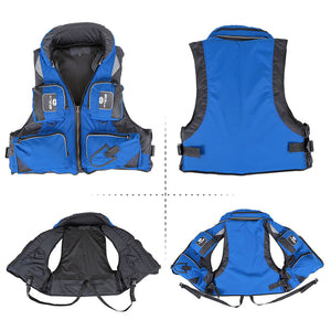 Outdoor Sports Life Jacket with Rain Cover - FitPug.com