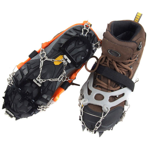 One Pair 12 Teeth Claws Crampons - Non-slip Stainless Steel Chain - FitPug.com