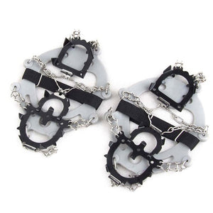 One Pair 12 Teeth Claws Crampons - Non-slip Stainless Steel Chain - FitPug.com