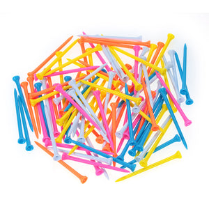 100 Pieces - 43 to 100mm Plastic Golf Ball Tees - FitPug.com