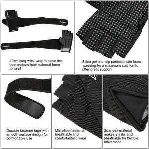 Gym Gloves With Wrist Support - For Body Building Sports, Fitness, Weight-lifting - FitPug.com