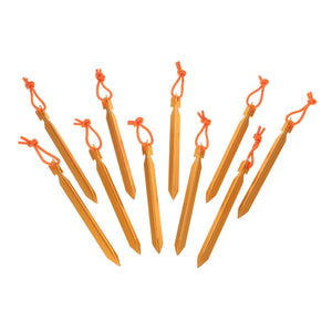 Set of 10 7"/18cm V-shape Reflective Light Tent Pegs - FitPug.com