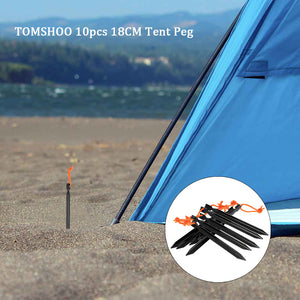 Set of 10 7"/18cm V-shape Reflective Light Tent Pegs - FitPug.com