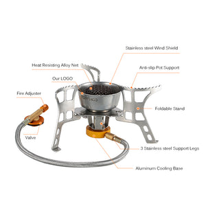 Foldable Windproof Camping Stove for Gas Canister - FitPug.com