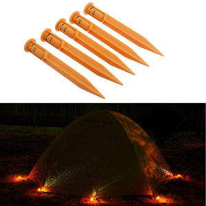 Set of 5 LED Light Up Tent Pegs - FitPug.com
