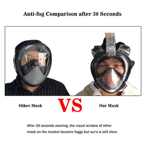 Full Face Diving Mask Set - Scuba Diving - Anti Fog Snorkel Mask with GoPro Camera Mount - FitPug.com