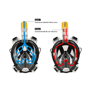 Full Face Diving Mask Set - Scuba Diving - Anti Fog Snorkel Mask with GoPro Camera Mount - FitPug.com