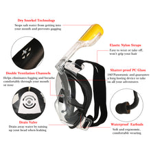 Full Face Diving Mask Set - Scuba Diving - Anti Fog Snorkel Mask with GoPro Camera Mount - FitPug.com
