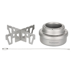 Ultralight Titanium Alcohol Stove with a Rack Stand - FitPug.com