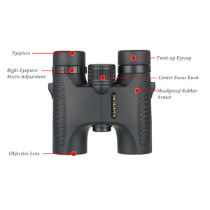 Compact Binocular with Wide Angle BaK4 Roof Prism - FitPug.com