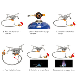 Foldable Outdoor Gas Stove with a Box - FitPug.com