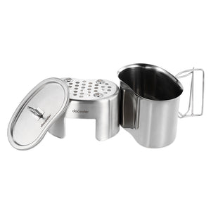 700ml Pot + Wood Stove Burner - Outdoor/Camping Set - FitPug.com