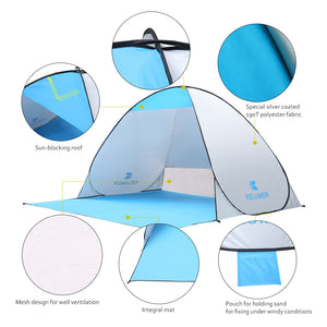 Anti Shade & Wind - Popup Beach Tent - FitPug.com