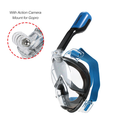 Full Face Diving Mask Set - Scuba Diving - Anti Fog Snorkel Mask with GoPro Camera Mount - FitPug.com