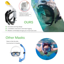 Full Face Diving Mask Set - Scuba Diving - Anti Fog Snorkel Mask with GoPro Camera Mount - FitPug.com