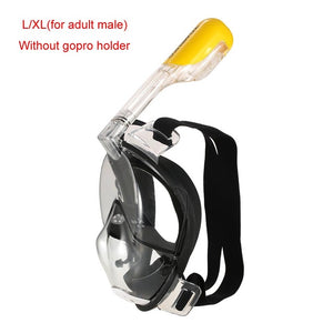 Full Face Diving Mask Set - Scuba Diving - Anti Fog Snorkel Mask with GoPro Camera Mount - FitPug.com