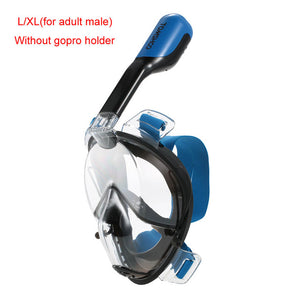 Full Face Diving Mask Set - Scuba Diving - Anti Fog Snorkel Mask with GoPro Camera Mount - FitPug.com