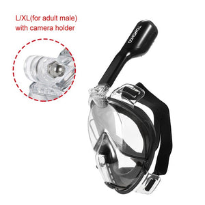 Full Face Diving Mask Set - Scuba Diving - Anti Fog Snorkel Mask with GoPro Camera Mount - FitPug.com