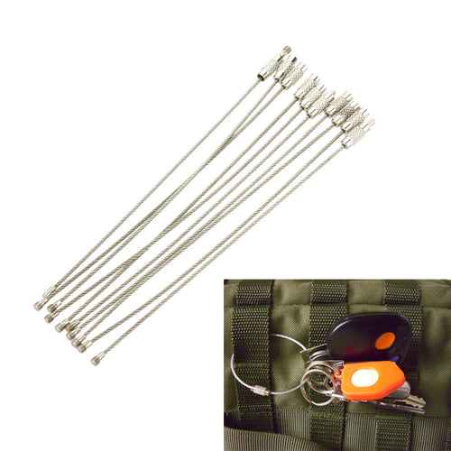 10 Multifunctional Stainless Steel Cable Key Rings - FitPug.com