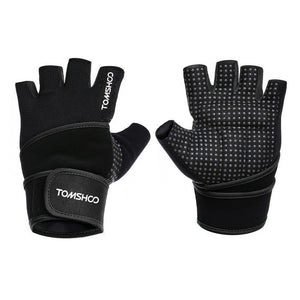 Gym Gloves With Wrist Support - For Body Building Sports, Fitness, Weight-lifting - FitPug.com