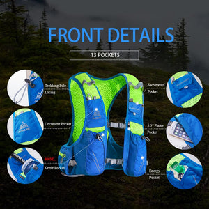 10L Marathon Hydration Backpack - 2L Water Bag - FitPug.com