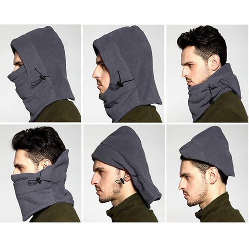 Outdoor Winter Fleece Hat - Extra Thick, Windproof, Neck Warmer - FitPug.com
