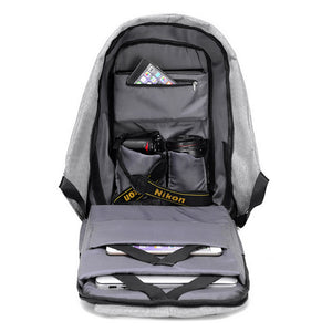 Multifunctional Futuristic Unisex Anti-theft Laptop Backpack with USB Charger - FitPug.com