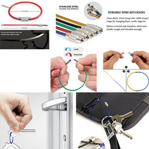 10 Colorful Cable Rope Key Chains - FitPug.com