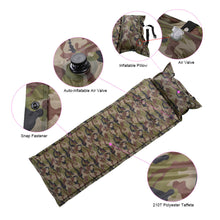 Thick Inflatable Camping Mattress with a Pillow - FitPug.com