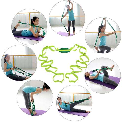 Yoga & Fitness - Cotton Stretch Strap - Multiple Grip Loops - FitPug.com