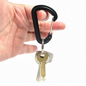 5 Plastic Carabiner D-Ring Key Chains - FitPug.com