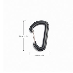5 Plastic Carabiner D-Ring Key Chains - FitPug.com