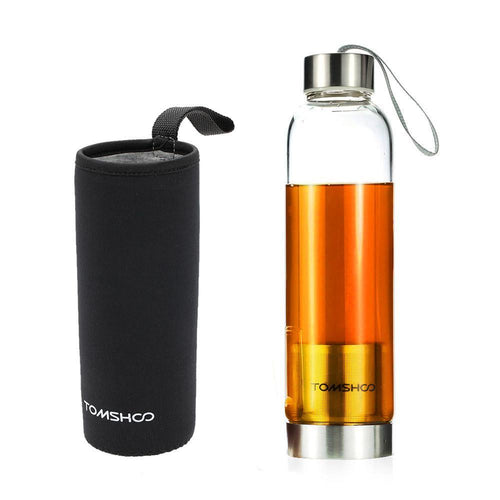 Tea Infusers Glass Bottle 550ml - FitPug.com