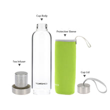 Tea Infusers Glass Bottle 550ml - FitPug.com