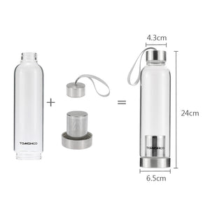 Tea Infusers Glass Bottle 550ml - FitPug.com