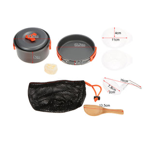 6 Piece Set Camping Cookware - FitPug.com