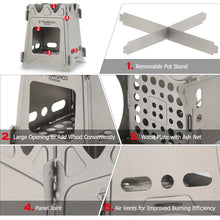Light Foldable Titanium Wood Stove - FitPug.com