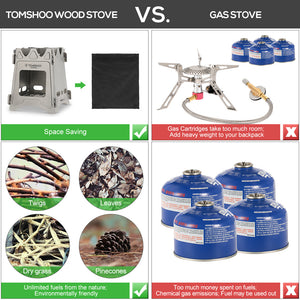 Light Foldable Titanium Wood Stove - FitPug.com