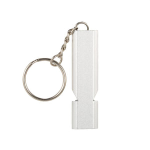 Emergency Whistle 2 Piece Set - Aluminum Alloy Keychain - FitPug.com