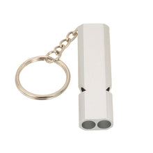 Emergency Whistle 2 Piece Set - Aluminum Alloy Keychain - FitPug.com