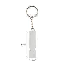 Emergency Whistle 2 Piece Set - Aluminum Alloy Keychain - FitPug.com