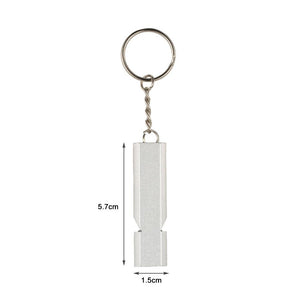 Emergency Whistle 2 Piece Set - Aluminum Alloy Keychain - FitPug.com
