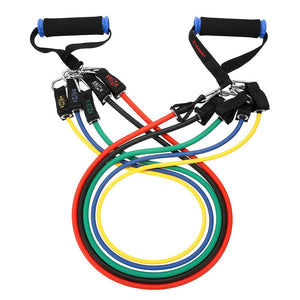 17 Piece Resistance Bands Set - Fitness, Cross-ft & Yoga Exercise Equipment, with a Bag - FitPug.com