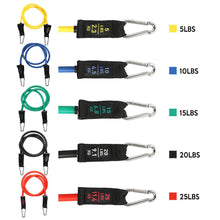 17 Piece Resistance Bands Set - Fitness, Cross-ft & Yoga Exercise Equipment, with a Bag - FitPug.com