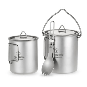 3 in 1 - Multifunctional Durable Titanium Outdoor/Camping Cookware Set - FitPug.com