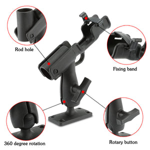 360-Degree Adjustable Boat Fishing Rod Holder - FitPug.com