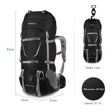 70+5L Outdoor Backpack with Rain Cover - FitPug.com