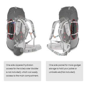 70+5L Outdoor Backpack with Rain Cover - FitPug.com