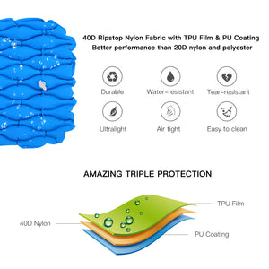 Light Inflatable Sleeping Mattress with a Bag - FitPug.com