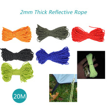 20m Multifunctional Reflective Paracord Rope - 2mm 1 Strand - FitPug.com